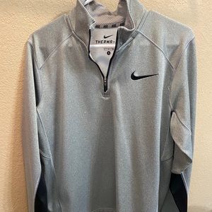 Grey Nike thermal fit performance quarter zip
